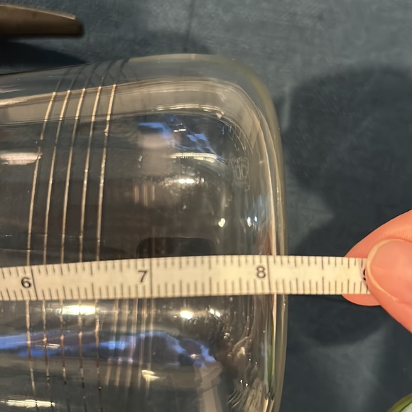 Vintage Corningware heat proof glass coffee pot, metallic rings - Picture 12 of 12